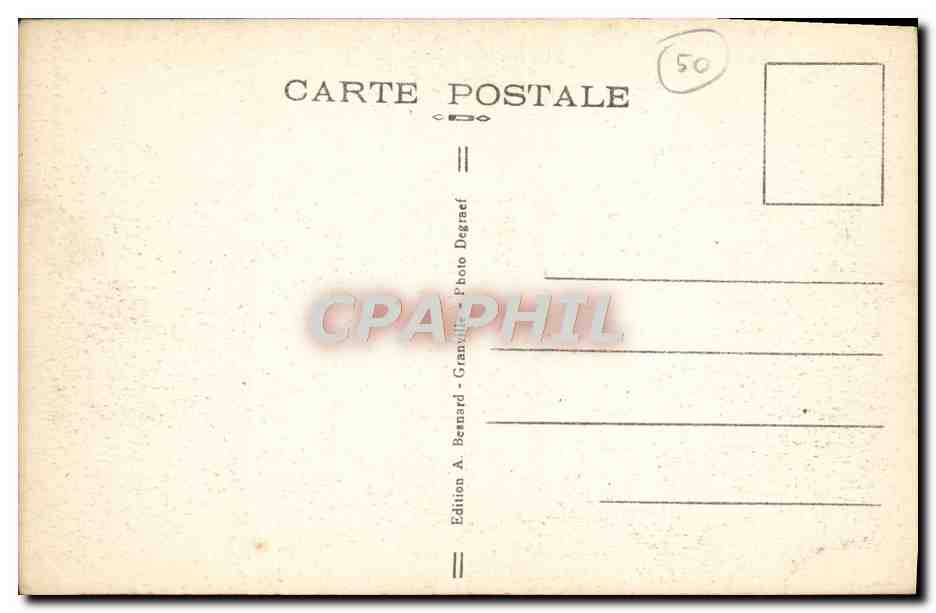 Granville — Vue générale du Casino et des Hôtels de la Plage — Édition A. Bernard, Photo Degraef — Rückseite