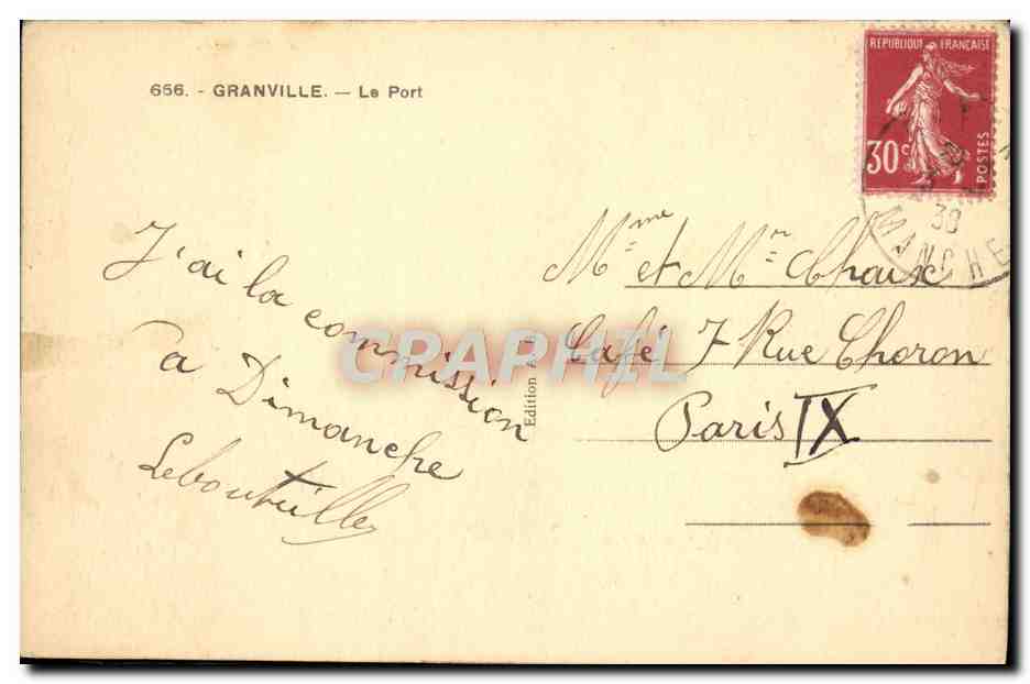 Granville — Le Port — Édition Lafé — Reverso