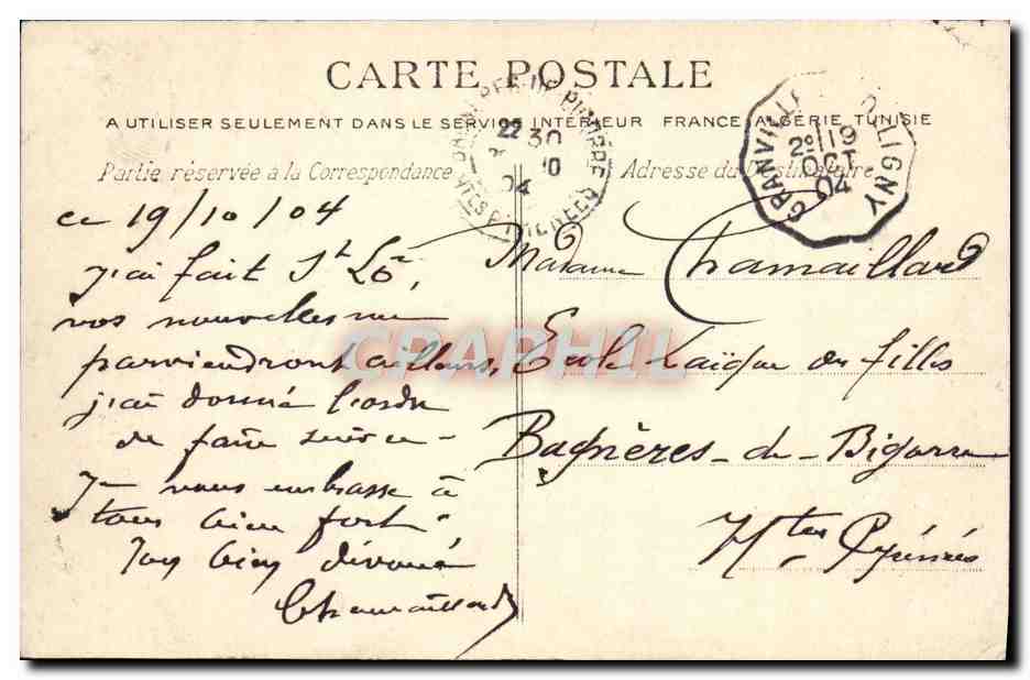 Granville — Casino G.P. — Verlag G.P. Nr. 1828 — Rückseite