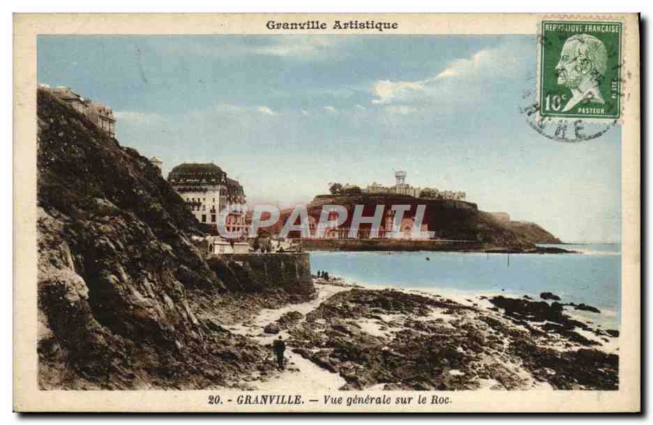 Granville Artistique — General View over the Roc — Edition E. Le Cottély, Granville, n°20