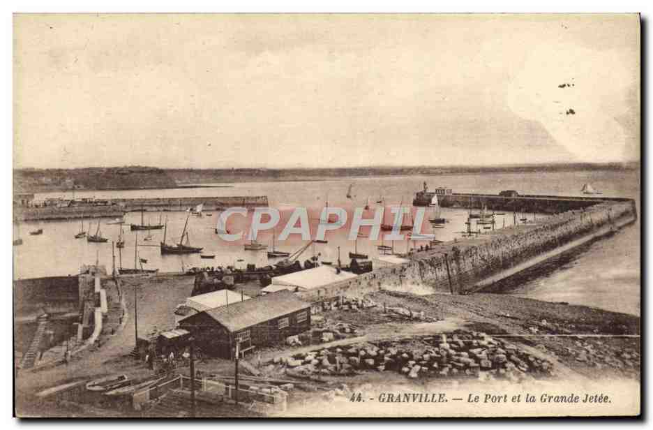 Granville — Der Hafen und die lange Mole — Édition A. Besnard, Granville