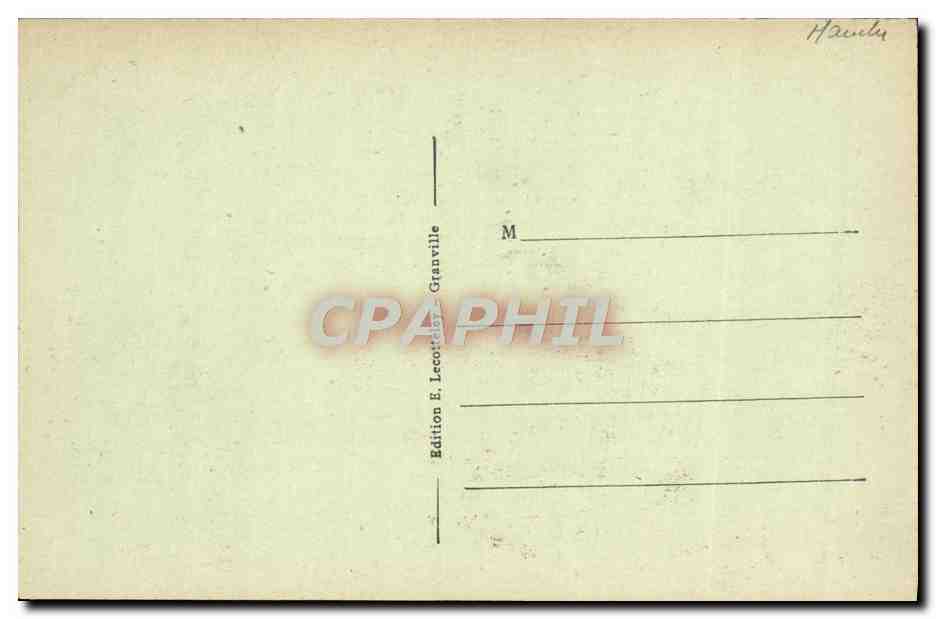Granville — Déchargement de la Morue — Édition E. Lecot, Granville — Rückseite