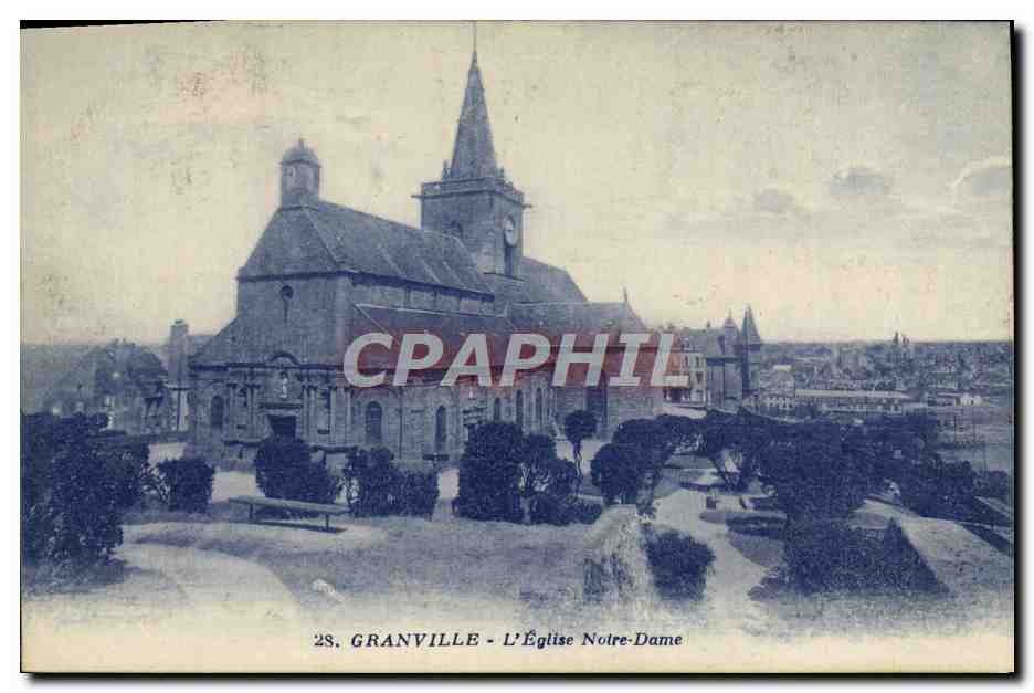 Granville - Die Kirche Notre-Dame — Verleger J. Nozais, Nantes, Nr. 28