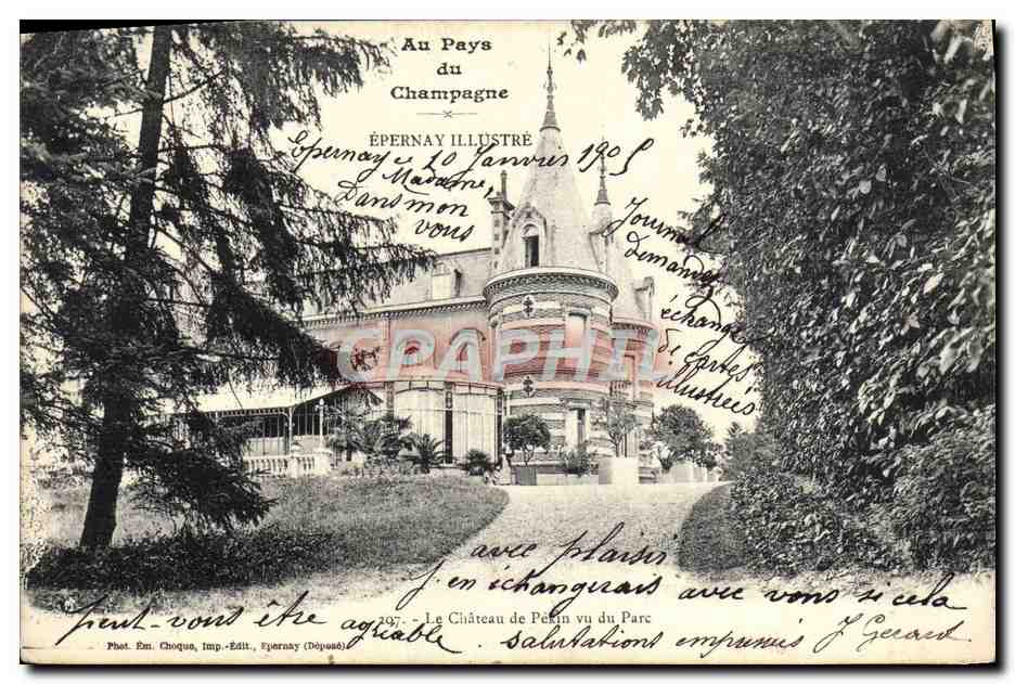 Le Château de Périn vu du Parc — Épernay, Champagne — Épernay Illustré