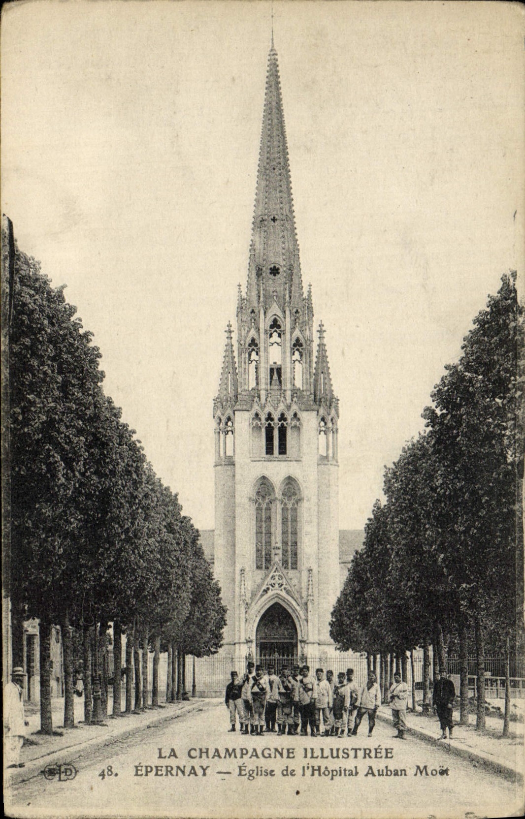 CPA Epernay Eglise de l'Hopital Auban Moet