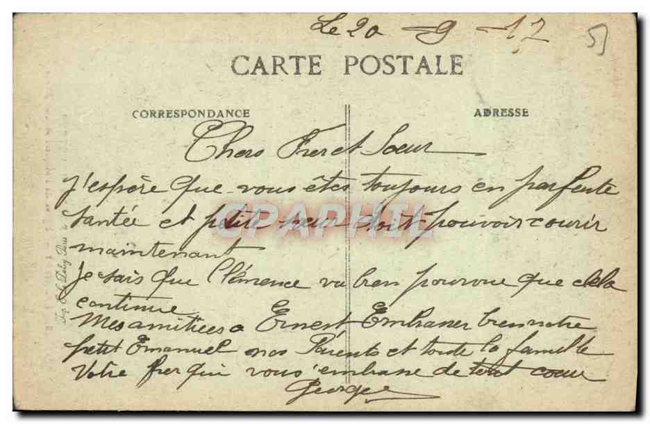 CPA Epernay Eglise de l'Hopital Auban Moet — Rückseite
