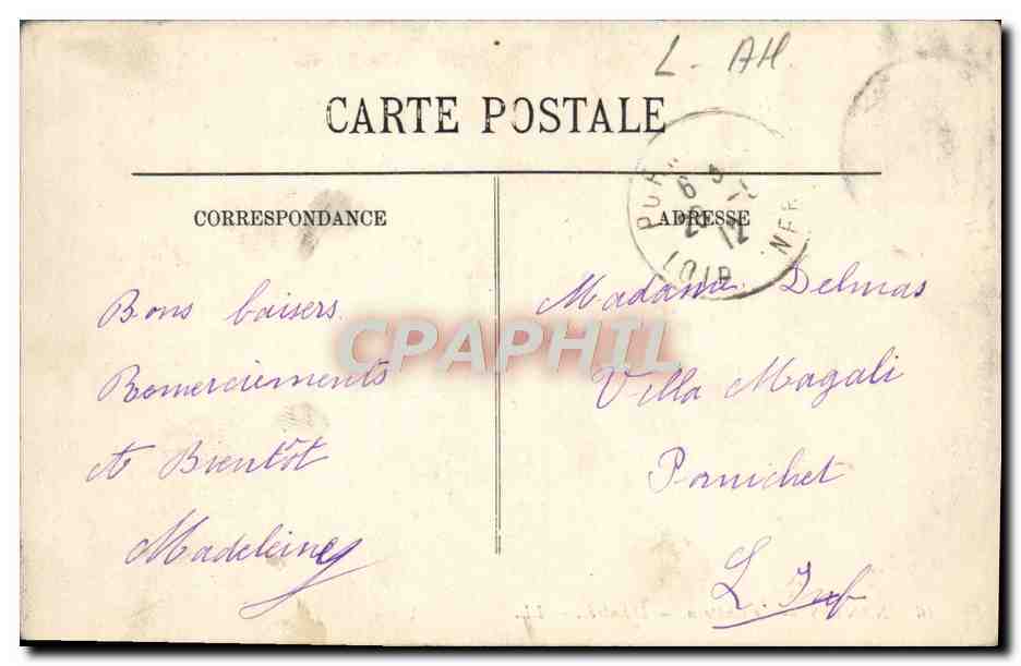 CPA Nantes Le Chateau L'entree — Verso