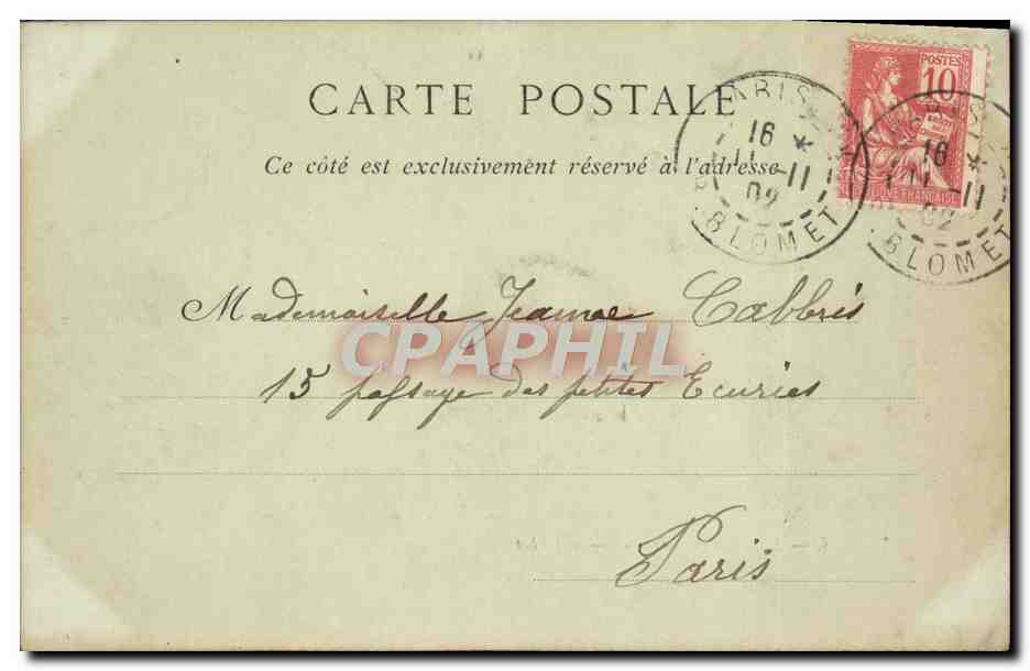 CPA Nantes L'Entree Du Chateau — Rückseite