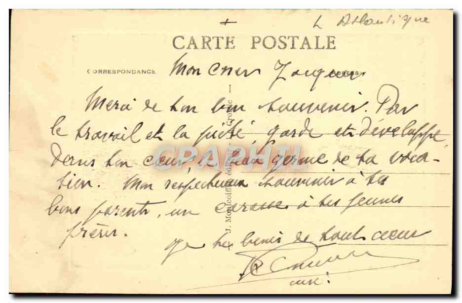 CPA Notre Dame De la Baule La Baule — Verso