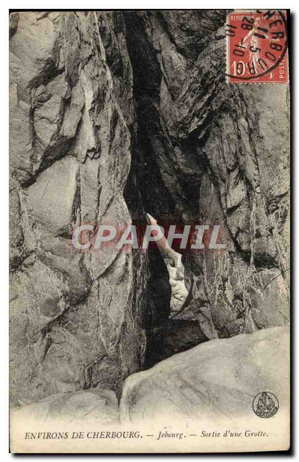 CPA Environs De Cherbourg Jobourg Sorthe D'une Grotte