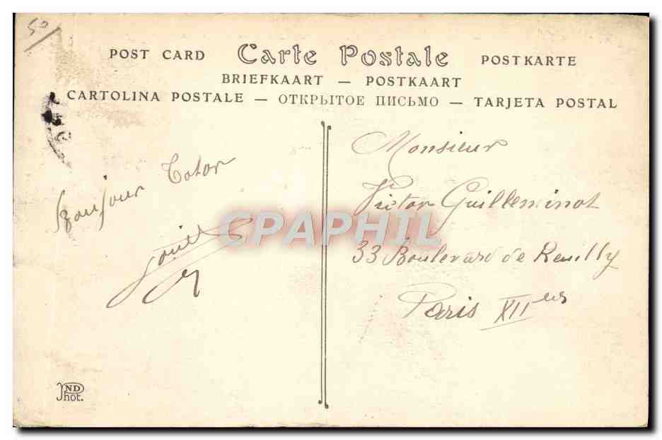 CPA Cherbourg Vue Generale Prise Du fort Du Roule — Rückseite