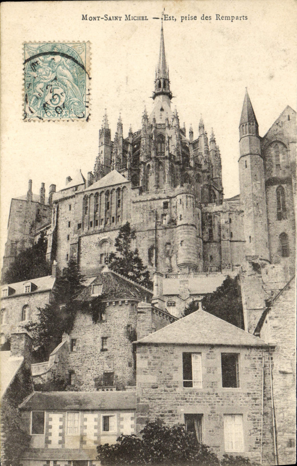 Mont-Saint-Michel — Est, prise des Remparts — éditeur non visible
