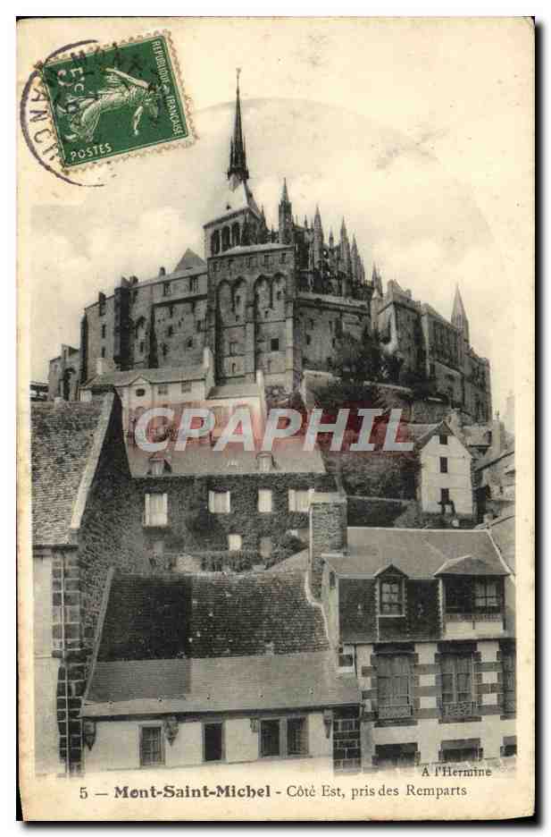 Mont-Saint-Michel - Côté Est, pris des Remparts — éditeur inconnu, n°5