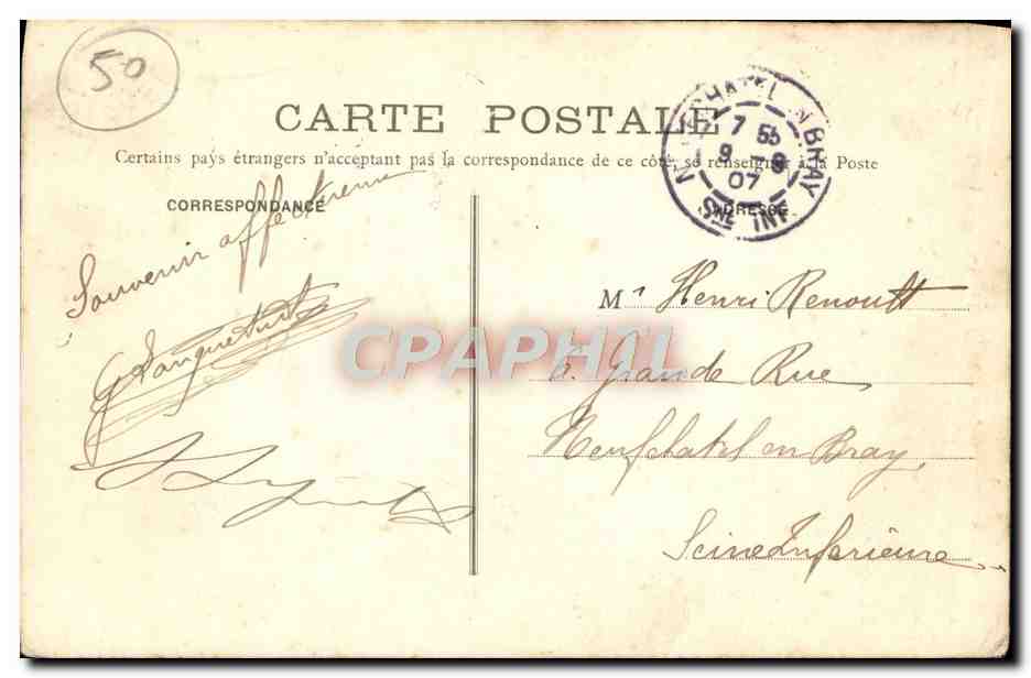 Mont-Saint-Michel - Côté Est, pris des Remparts — éditeur inconnu, n°5 — Reverso