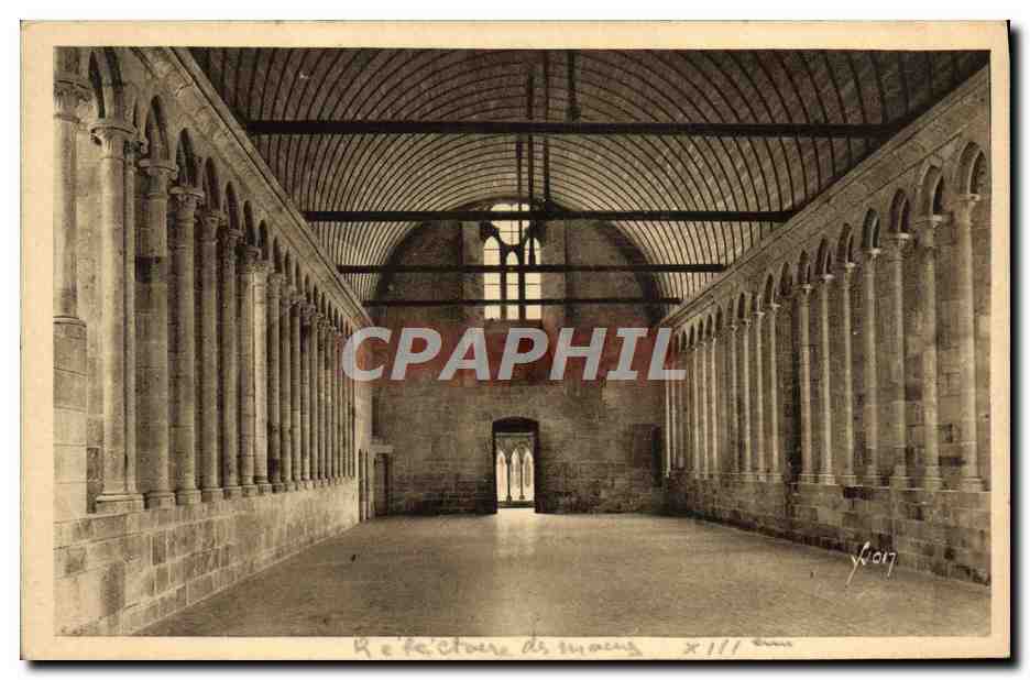 CPA Le Mont Saint Michel abbaye Refectoire Des Moines