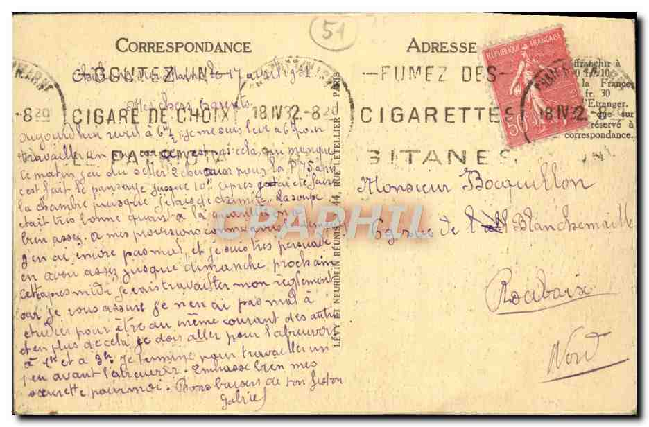 CPA Chalons Sur Marne Notre Dame — Verso
