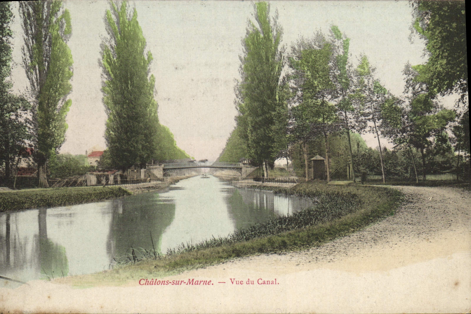 CPA Chalons Sur Marne Vue Du Canal