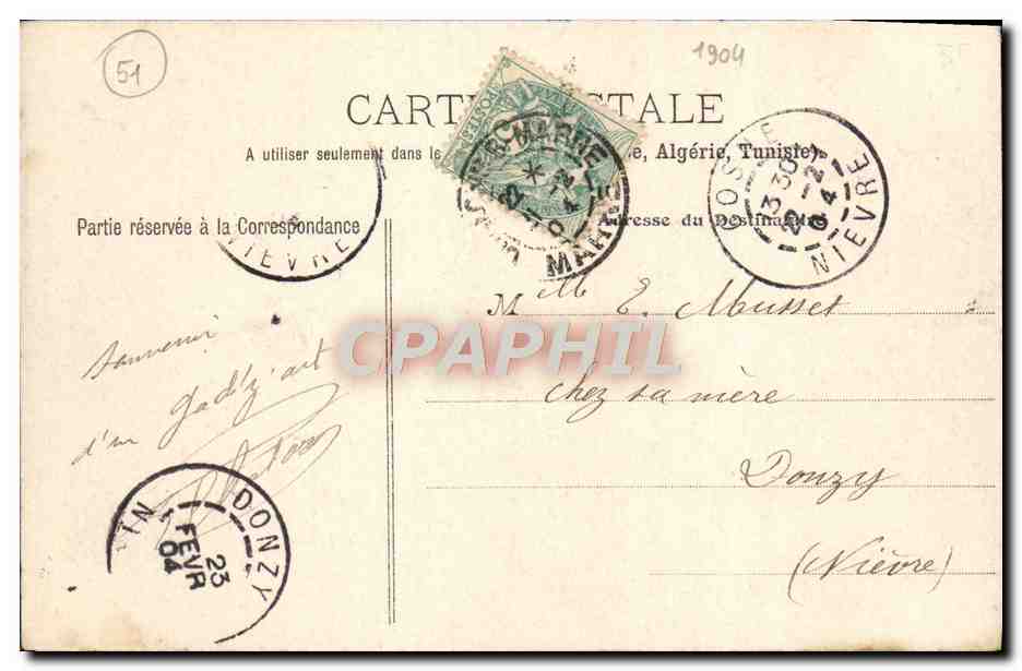 CPA Chalons Sur Marne Vue Du Canal — Verso