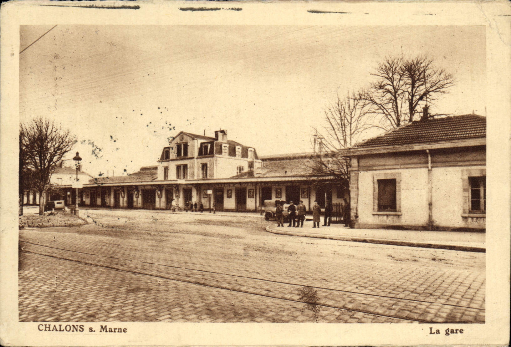 Antike Ansichtskarte Chalons Sur Marne Die Station