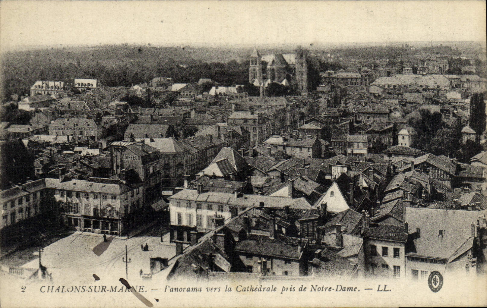 Châlons-sur-Marne — Panorama vers la Cathédrale prise de Notre-Dame — LL. — Odiffeur, n°2