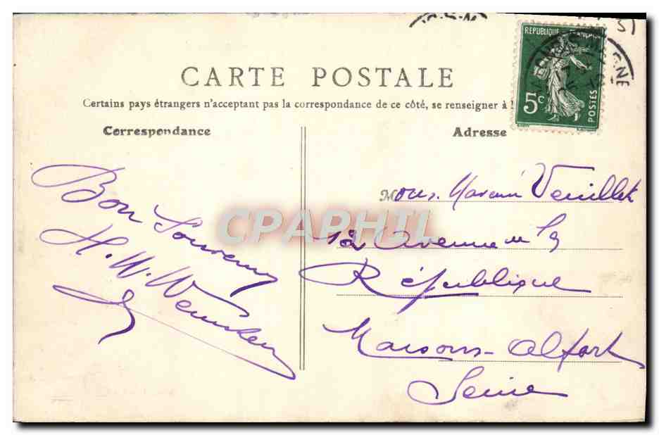 Châlons-sur-Marne (Marne) — Une vue du Jard — B.F., PARIS — Verso