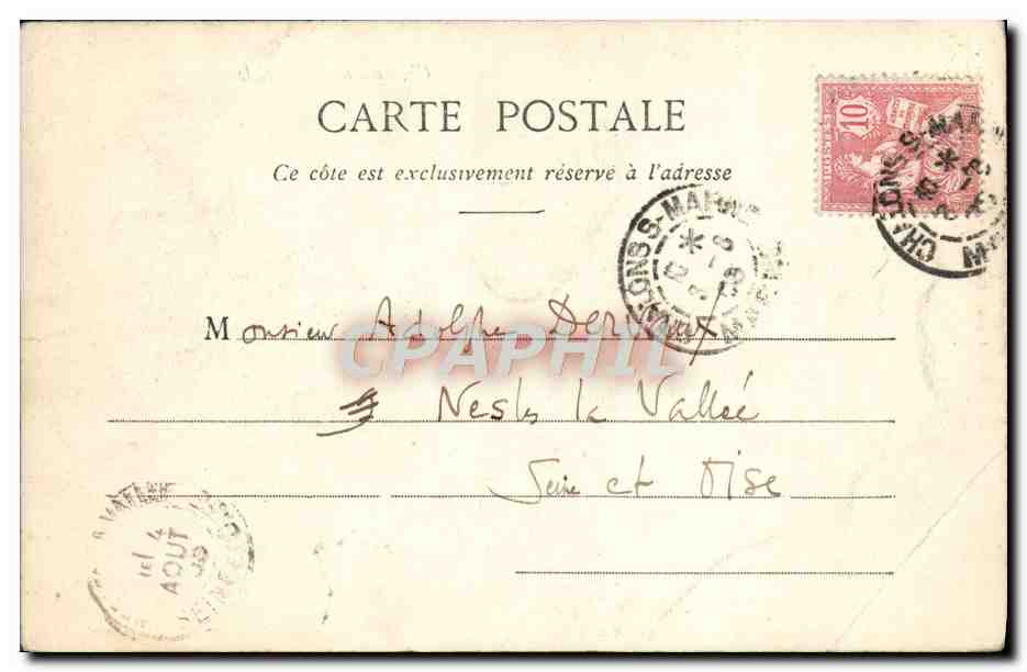 CPA Chalons Sur Marne Le Portail De la Cathedrale Rue De Marne — Verso
