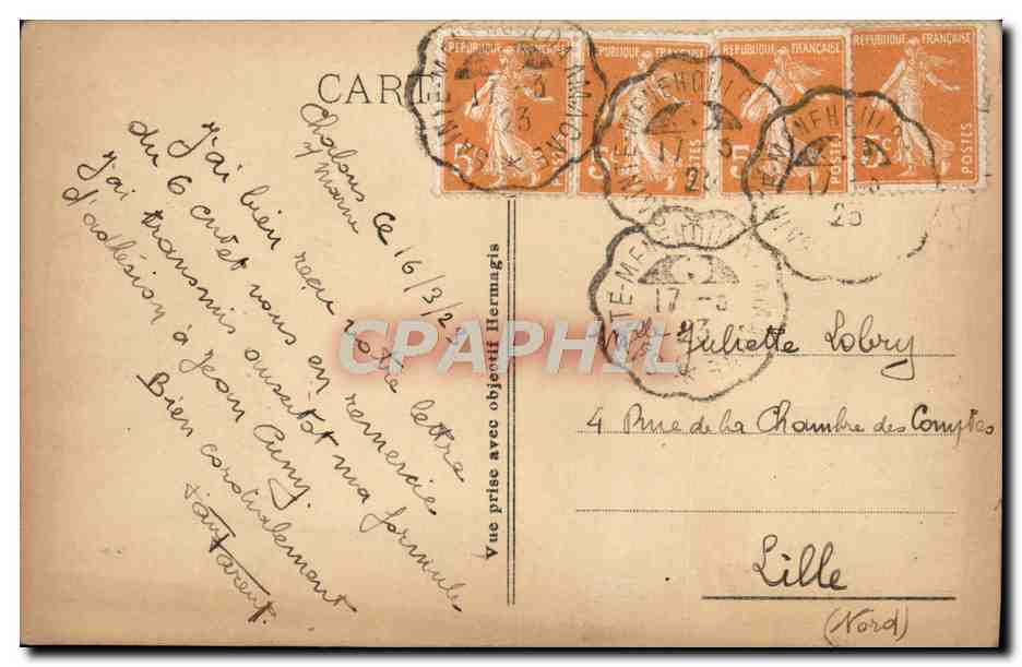 Chalons-sur-Marne — Le Petit Jard — éditeur OR, n°9 — Verso