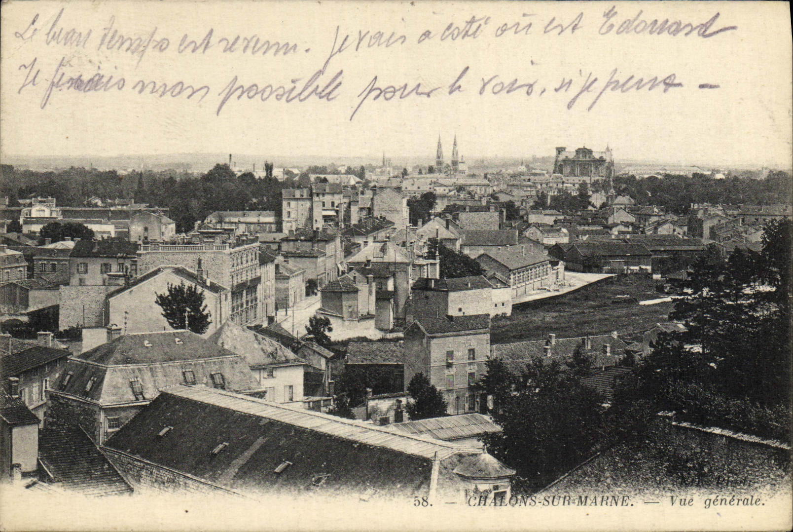 CPA Chalons Sur Marne Vue Generale