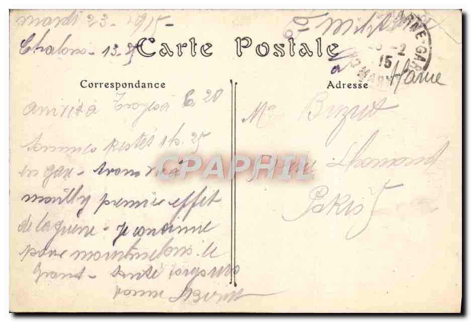 CPA Chalons Sur Marne Vue Generale — Verso