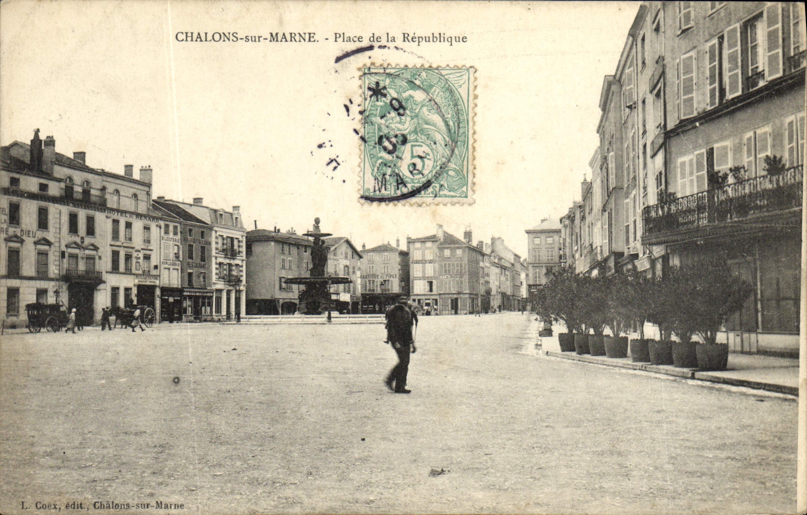 Chalons-sur-Marne - Place de la République — L. Coex, édit. Châlons-sur-Marne