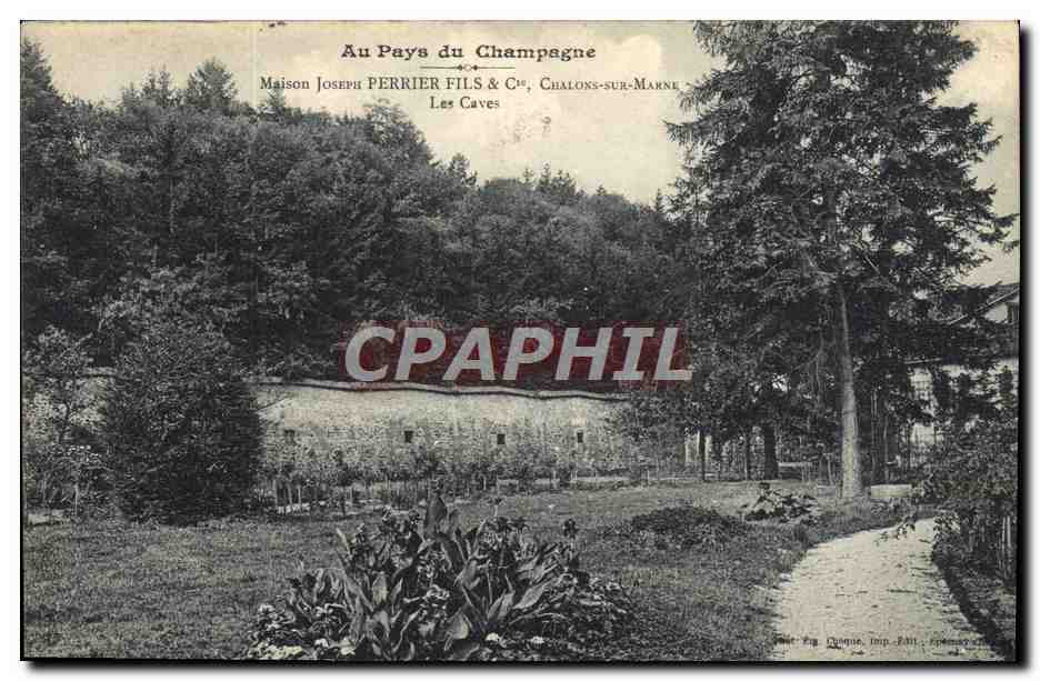 CPA Au Pays Du Champagne Maison Joseph Perrier Fils Chalons Sur Marne Les caves