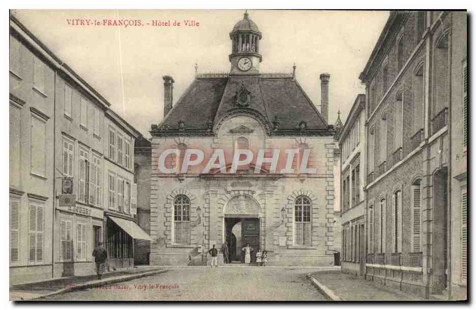 CPA Vitry Le Francois Hotel De Ville