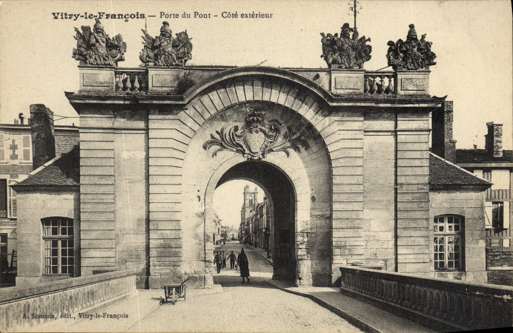 CPA Vitry Le Francois Porte Du Pont Cote Exterieur