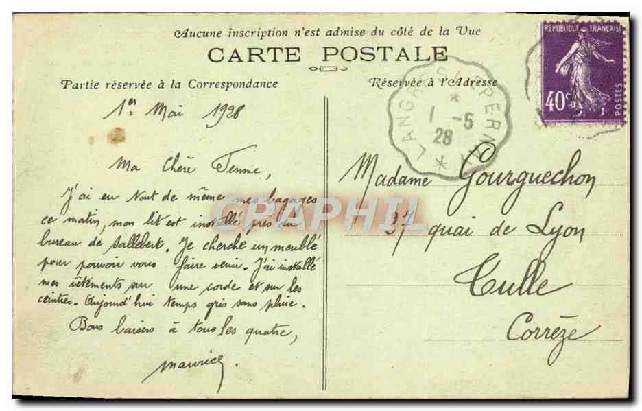 Mourmelon-le-Grand — Vue aérienne du village et du Camp de Châlons — Librairie Militaire Guérin — Verso