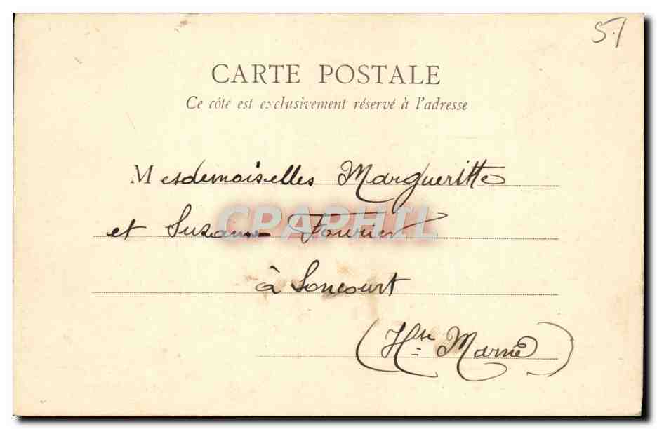 Épernay — Vue prise du Pont du Chemin de Fer (Grande Ligne de Paris à Strasbourg) — B. F., PARIS — Verso