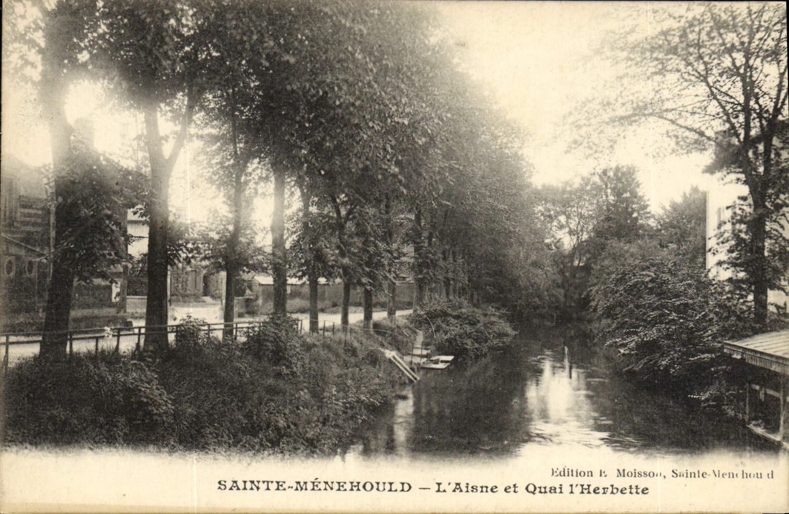 Sainte-Ménéhould — L'Aisne et Quai l'Herbette — Édition P. Moisson
