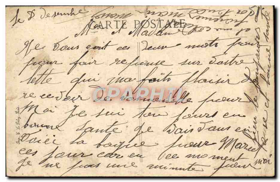 CPA Sainte Menehould Hopital Chanzy — Back