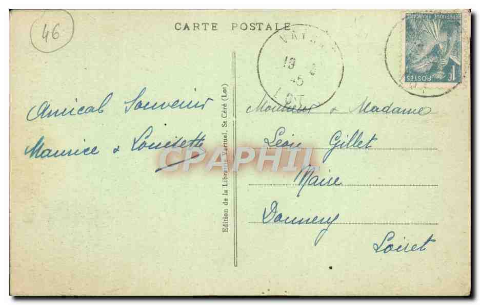 CPA Le Lot illustre Des Anglais A Bouzies — Rückseite