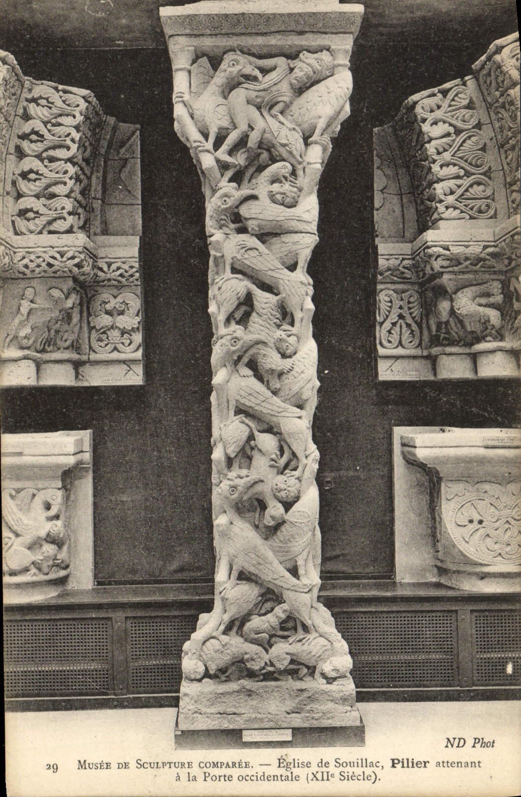 Musée de Sculpture Comparée — Église de Souillac, Pilier attenant à la Porte occidentale (XIIe Siècle)