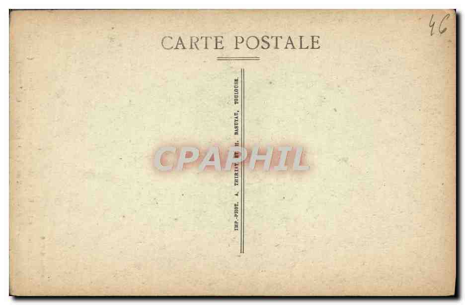 Souillac (Lot) — Portail intérieur de l'église abbatiale à coupoles (XIIe siècle) — Édition E. C. S. — Rückseite