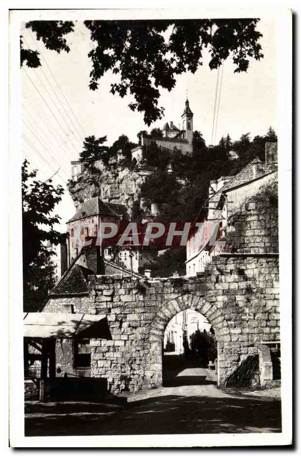 Rocamadour — Entrée de la Ville et de l'Hôtel du Lion d'Or — 'Real-Photo' C.A.P. Strasbourg