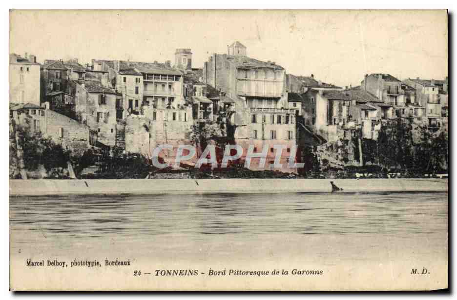 CPA Tonneins Bord Pittoresque De La Garonne
