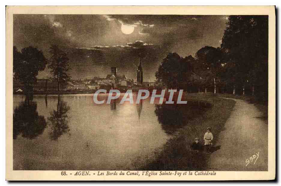 AGEN - Les Bords du Canal, l'Église Sainte-Foy et la Cathédrale — Sibby, n°68