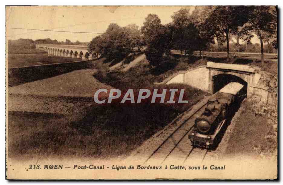 Agen — Pont-Canal — Ligne de Bordeaux à Cette, sous le Canal