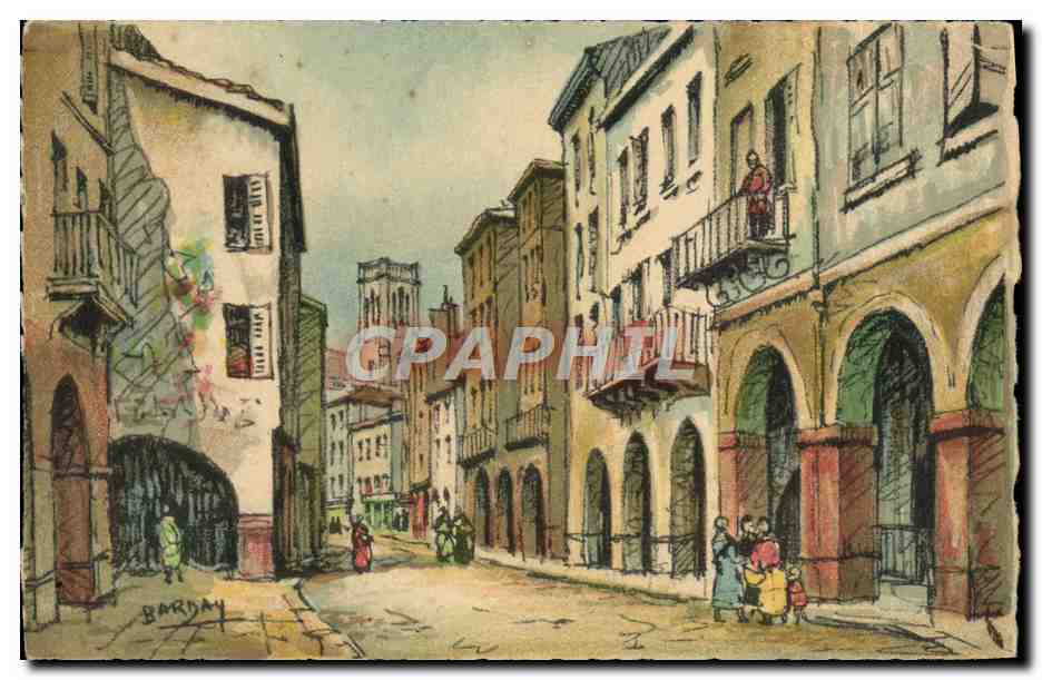 Agen - Rue Cornières - Les Arcades — vue de rue animée — éditeur Agen, n° 3113 A