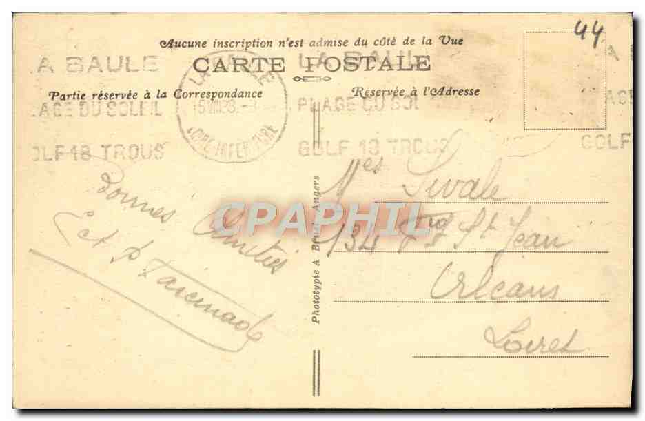 CPA La Baule Sur Mer La Plage Et Le Boulevard De La Mer — Rückseite