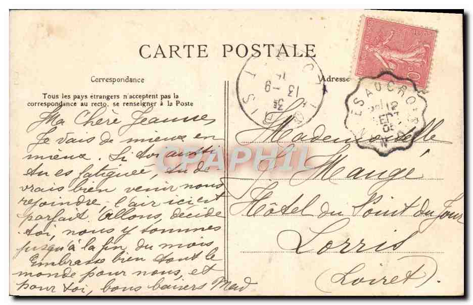 CPA La Baule Boulevard Hennecart — Rückseite