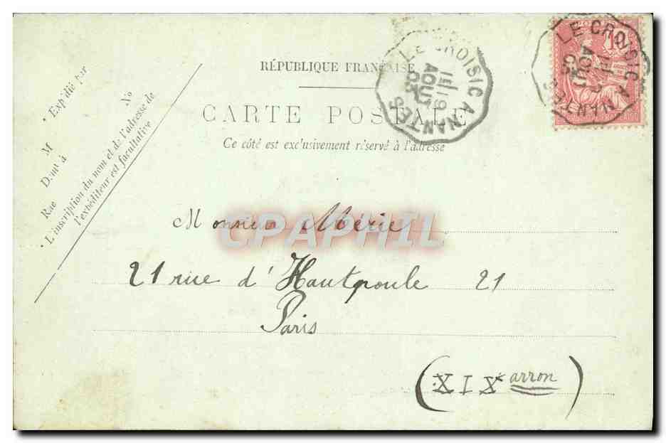 La Baule — L'Avenue de la Gare — Sormanes, n°26 — Verso
