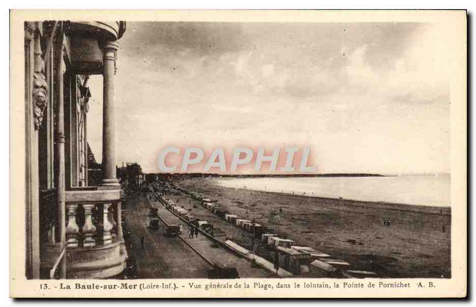 CPA La Baule sur Mer Vue Generale De La Plage La pointe du Pornichet