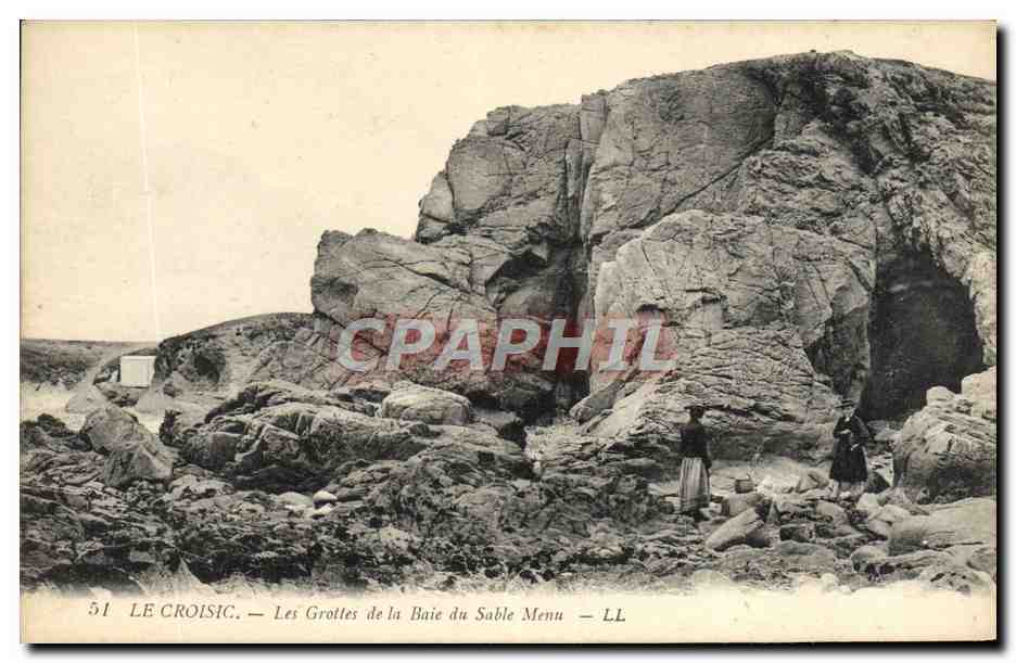 CPA Le Croisic Les Grottes De la Baie Du Sable Menu